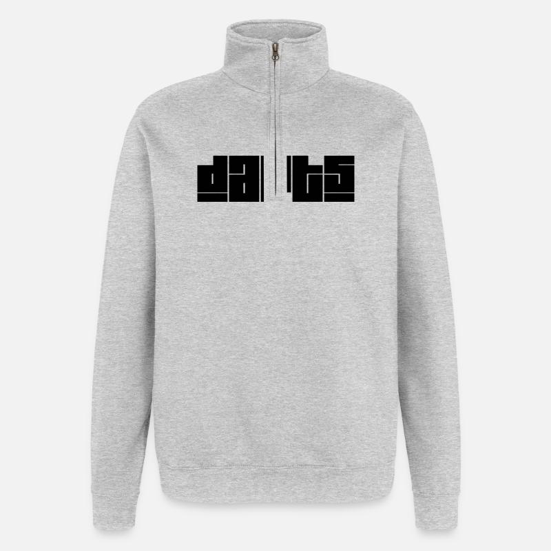 Fléchettes, fléchettes - Sweat à zip 1/4 - gris chiné