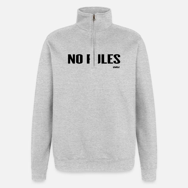 no rules - Quarter-Zip Sweatshirt - heather grey
