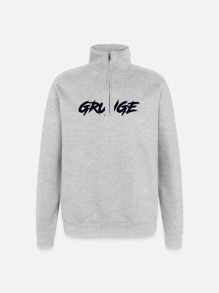 GRUNGE - Quarter-Zip Sweatshirt - heather grey