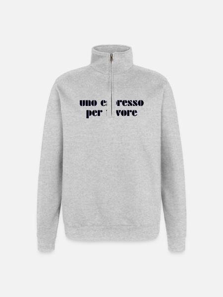 Espresso Italia Italien - Quarter-Zip-Sweatshirt - Grau meliert