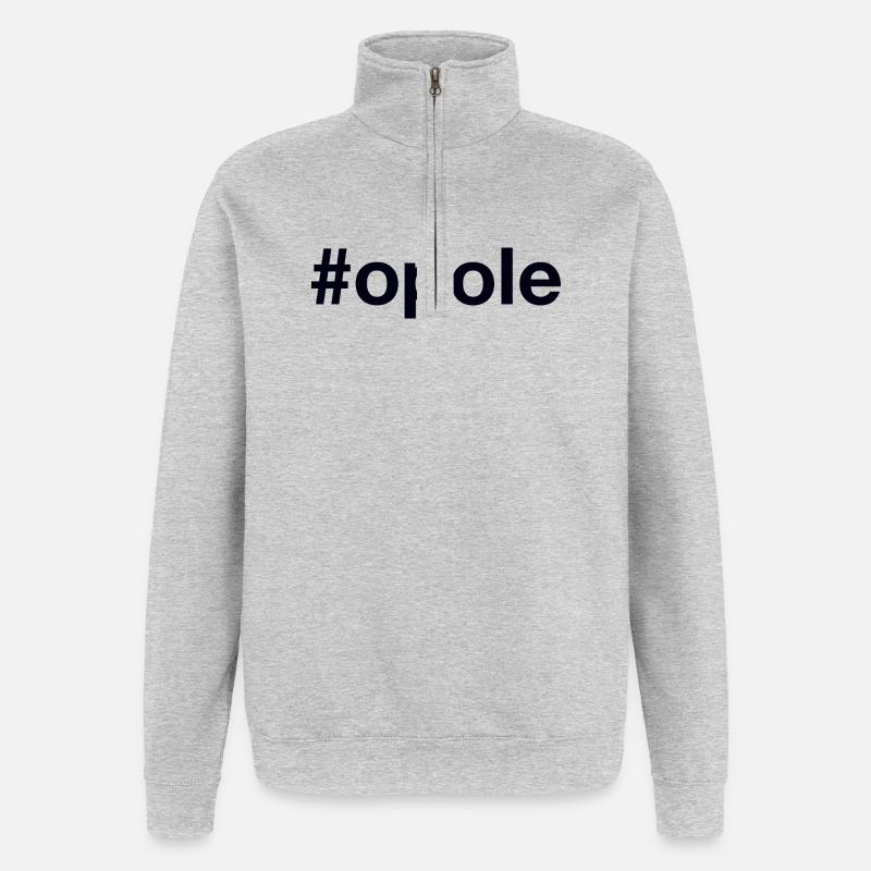Opole Polska, Pologne - Sweat à zip 1/4 - gris chiné