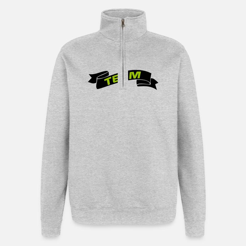 Équipe - Sweat à zip 1/4 - gris chiné