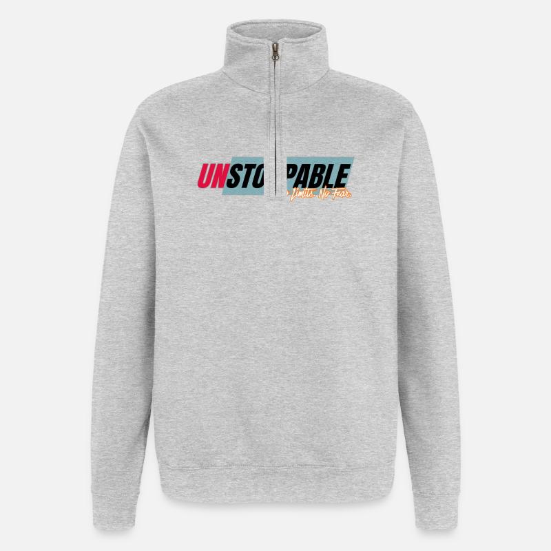 Inarrêtable Sans Limites - Sweat à zip 1/4 - gris chiné