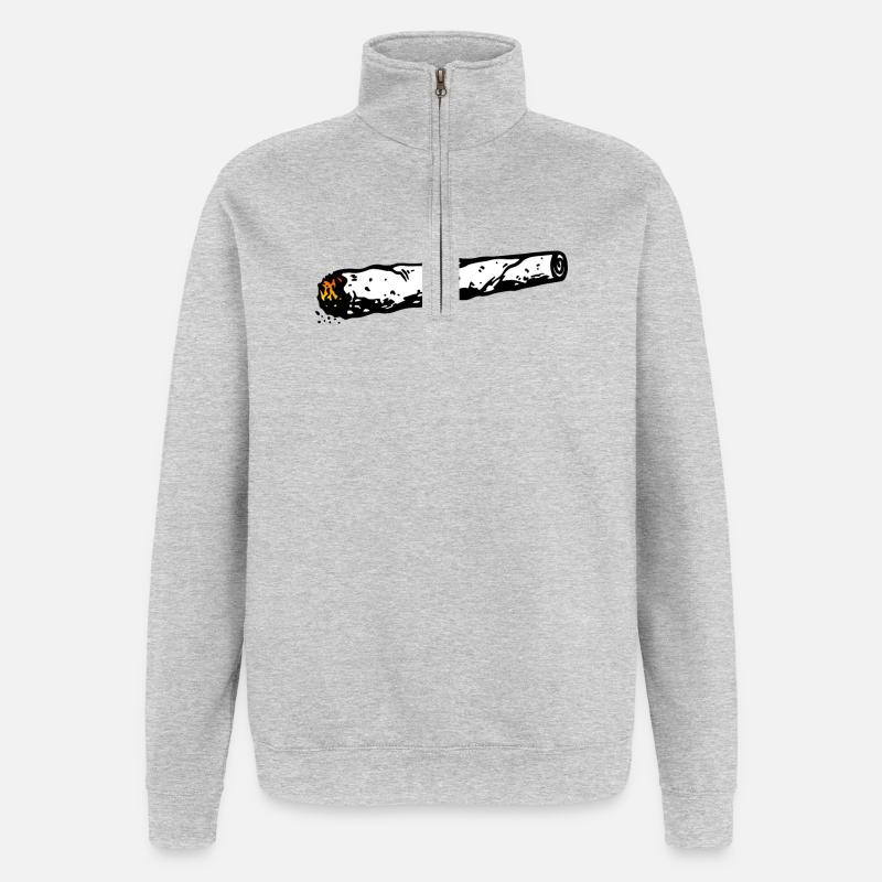 Joint - Quarter-Zip-Sweatshirt - Grau meliert