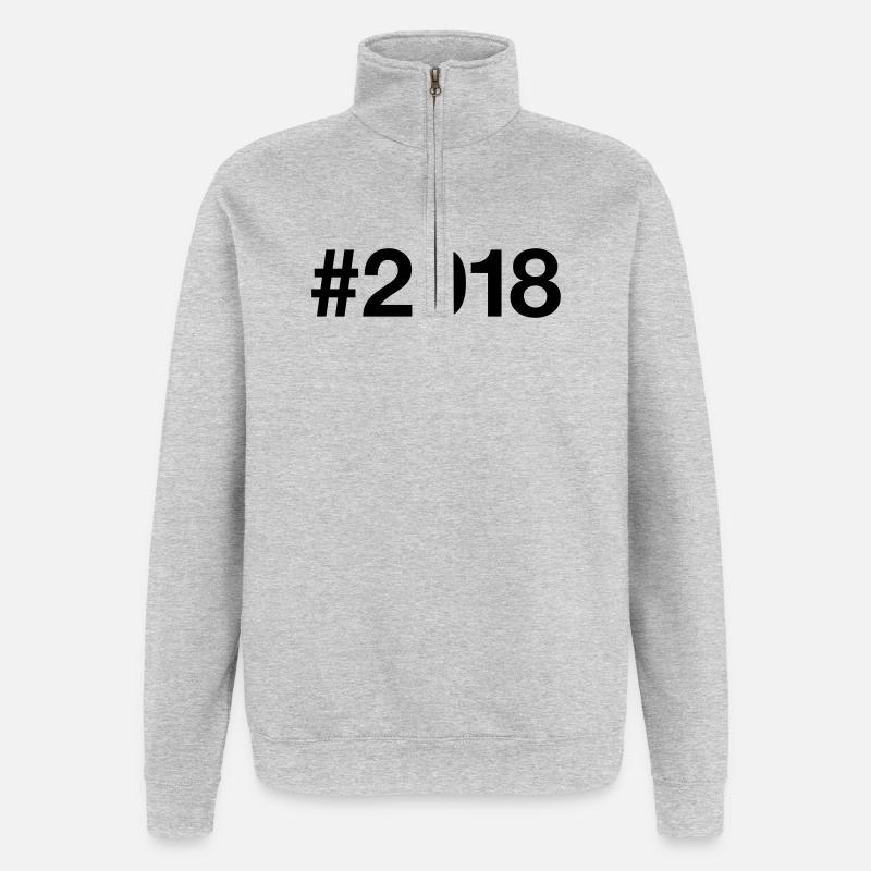 8e anniversaire du millésime 2018 - Sweat à zip 1/4 - gris chiné