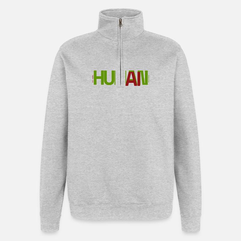 Human - Quarter-Zip Sweatshirt - heather grey