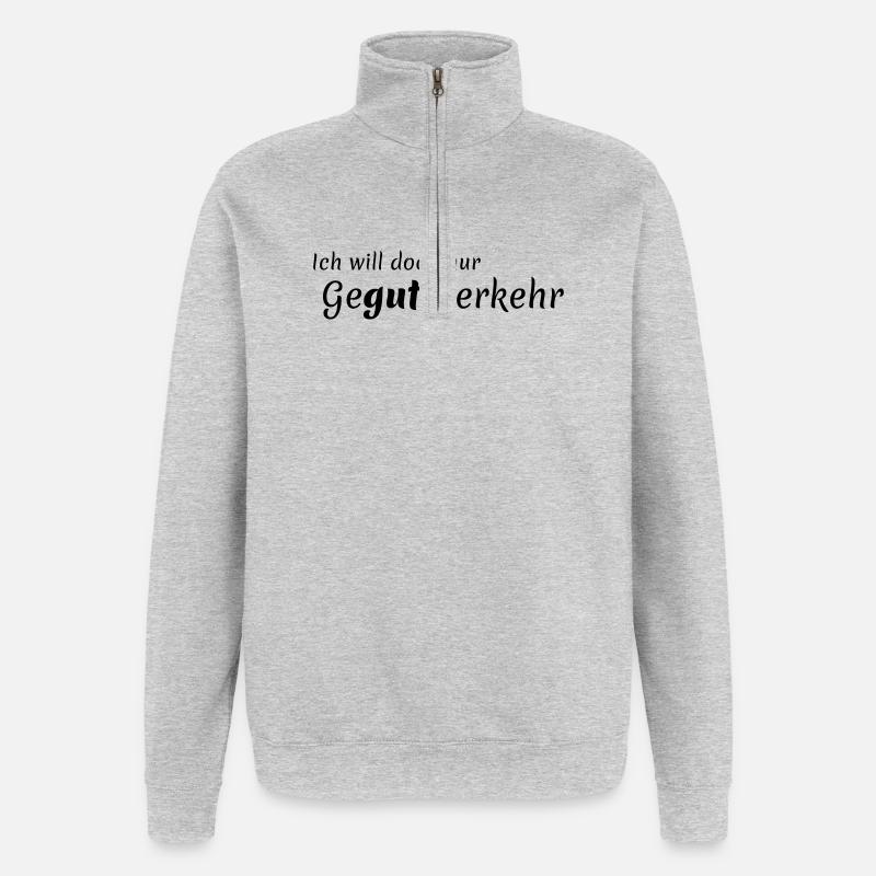 GeGUTsverkehr - Quarter-Zip-Sweatshirt - Grau meliert