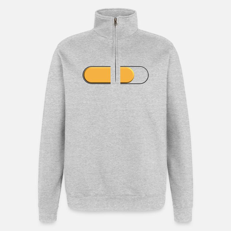 Small golden yellow gauge (loading) - Quarter-Zip Sweatshirt - heather grey
