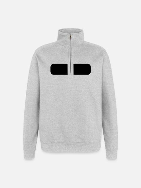 Rounded rectangle - Quarter-Zip Sweatshirt - heather grey