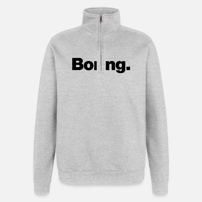 Boring - Quarter-Zip Sweatshirt - heather grey