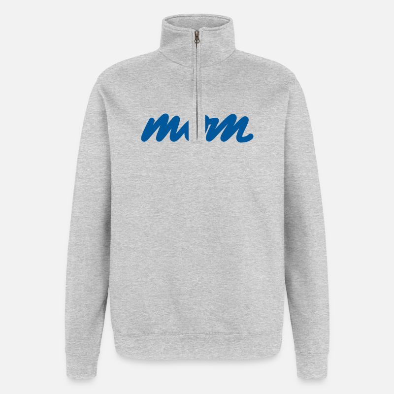 Mama – Eine zeitlose Botschaft - Quarter-Zip-Sweatshirt - Grau meliert