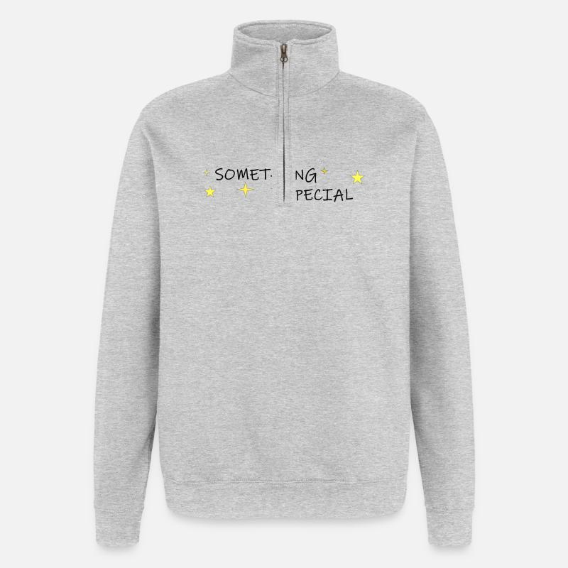 quelque chose de spécial - Sweat à zip 1/4 - gris chiné