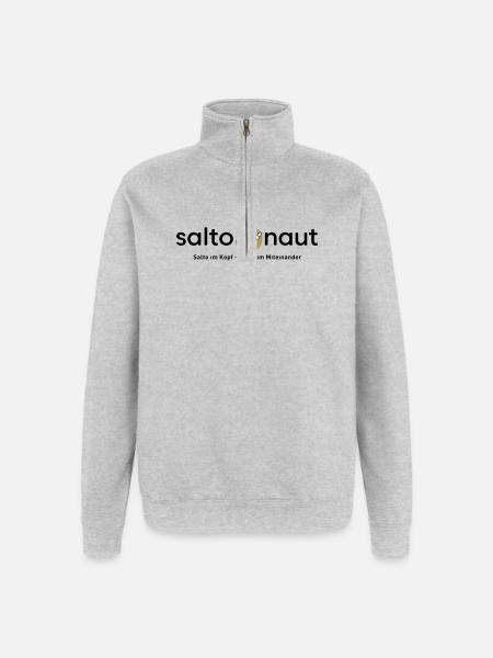 Saltonaut - Sweat à zip 1/4 - gris chiné