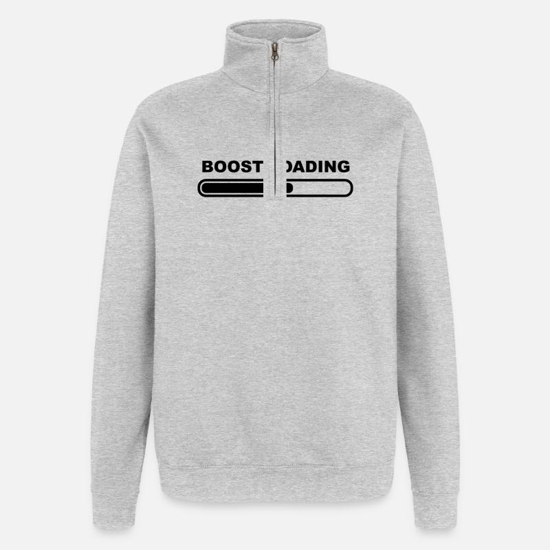 Turbo-Auto laden - Quarter-Zip-Sweatshirt - Grau meliert