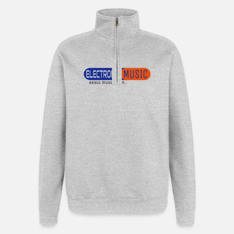 Electronic Music - Quarter-Zip Sweatshirt - heather grey