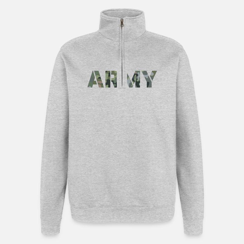 ARMY NL NFP Camouflage pattern - Quarter-Zip Sweatshirt - heather grey