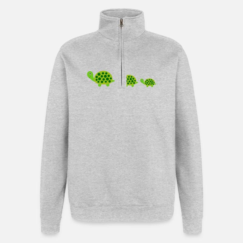 Turtle Turtles - Quarter-Zip Sweatshirt - heather grey