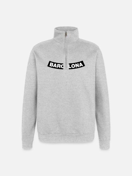 Barcelona Chapter Element (JGA MC-Rocker-Design) - Quarter-Zip Sweatshirt - heather grey