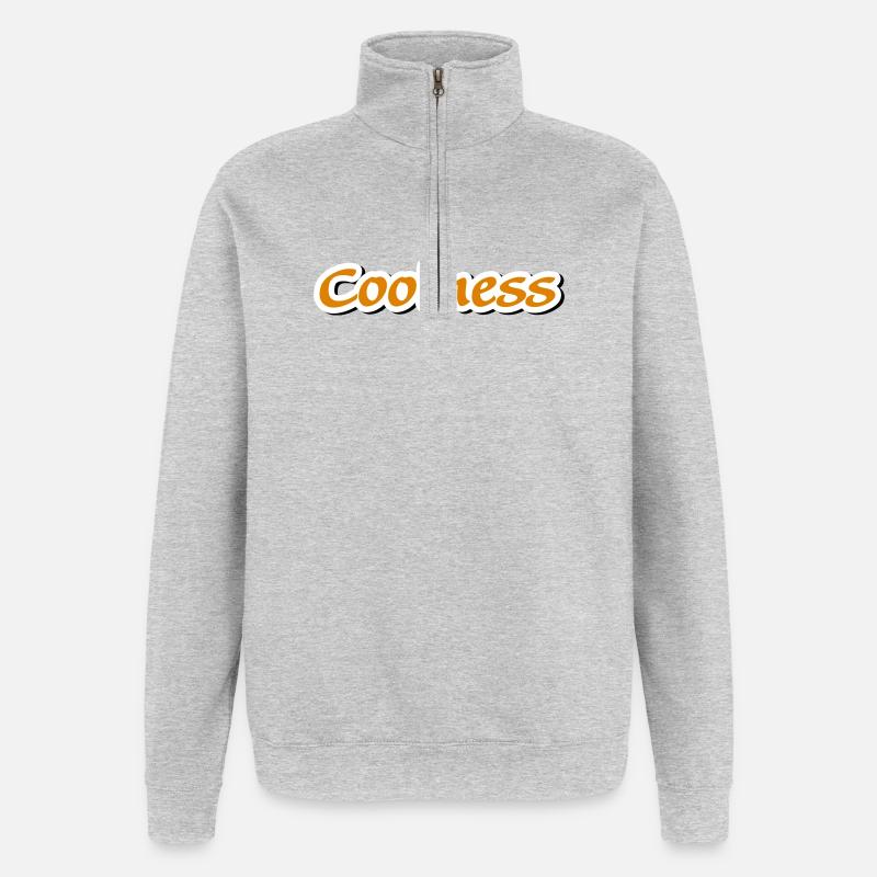 coolness claim Vectorgraphic - Quarter-Zip-Sweatshirt - Grau meliert