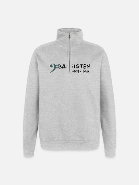 Bassists are allowed to - Quarter-Zip Sweatshirt - heather grey