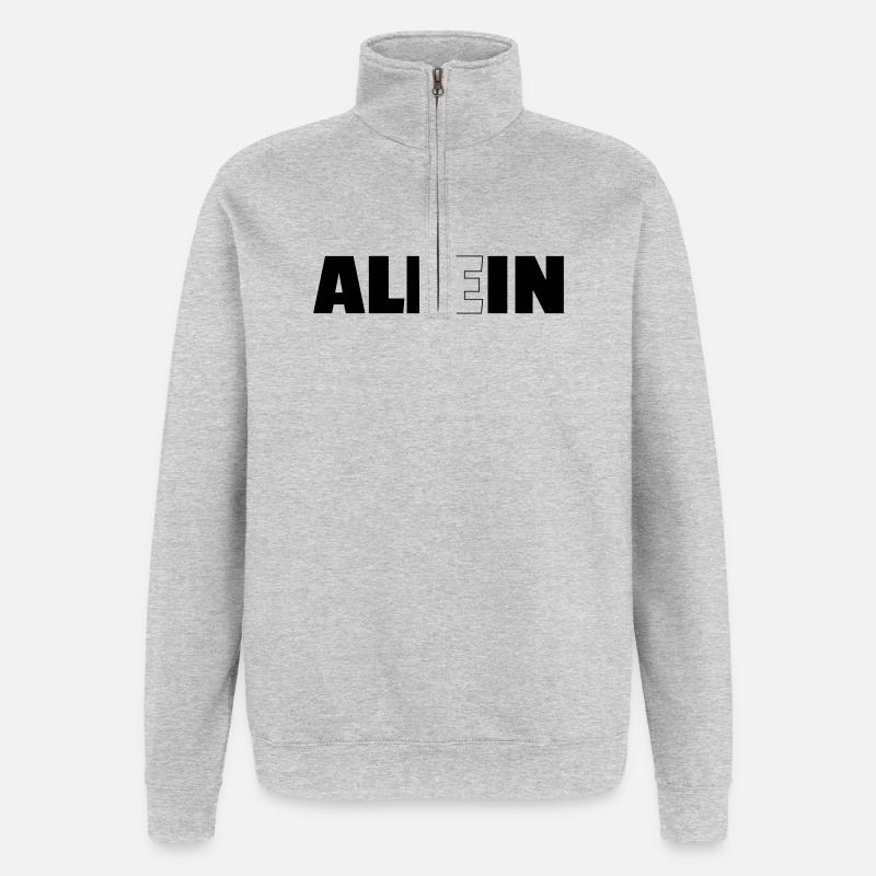 tout compris - Sweat à zip 1/4 - gris chiné