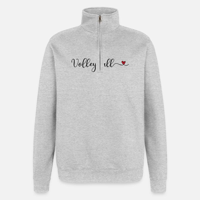 Volleyball - Quarter-Zip Sweatshirt - heather grey