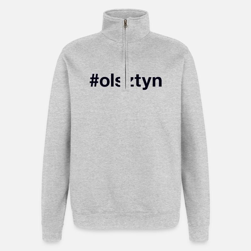 Olsztyn - Sweat à zip 1/4 - gris chiné