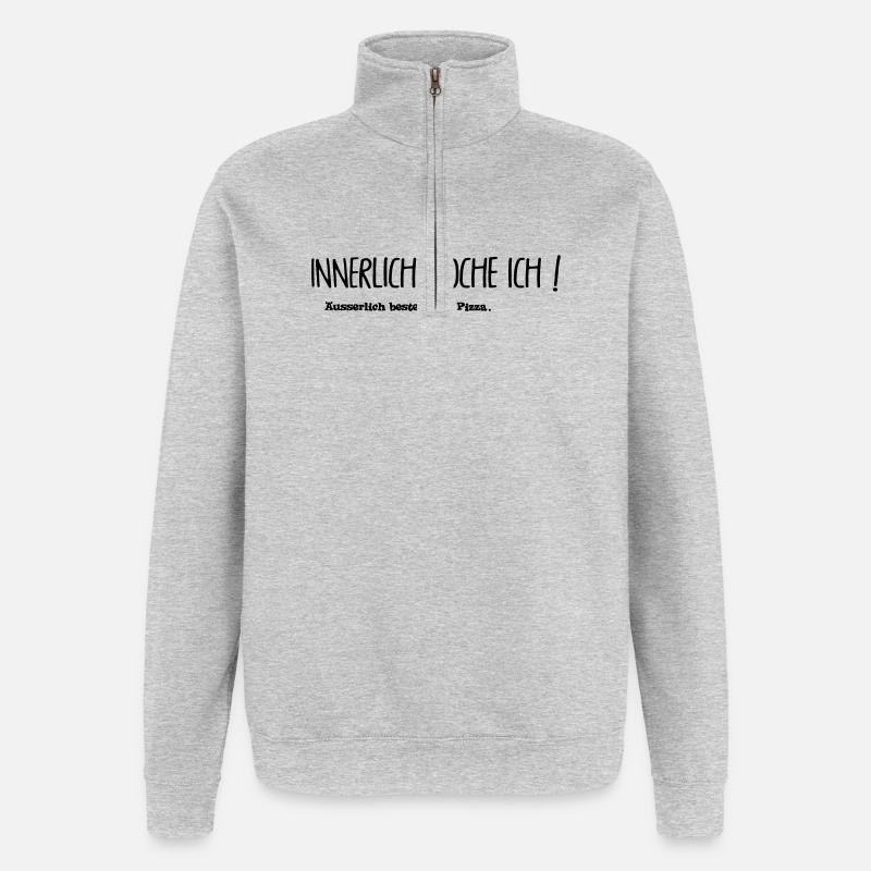 I'm boiling inside - Quarter-Zip Sweatshirt - heather grey