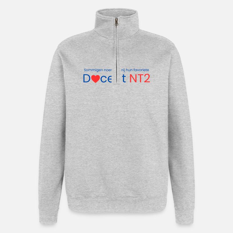 Professeur préféré de NT2 - Sweat à zip 1/4 - gris chiné