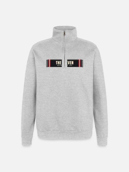 The Eleven — Supporter Scarf Design - Quarter-Zip Sweatshirt - heather grey