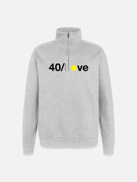 Tennis Tennis Game - Quarter-Zip Sweatshirt - heather grey