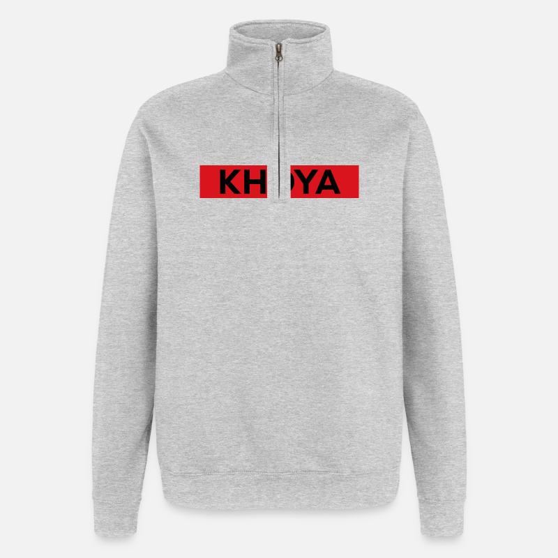 Choja - Quarter-Zip-Sweatshirt - Grau meliert