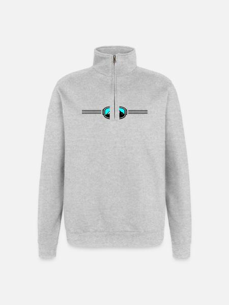 Skibrille Ski Berge - Quarter-Zip-Sweatshirt - Grau meliert