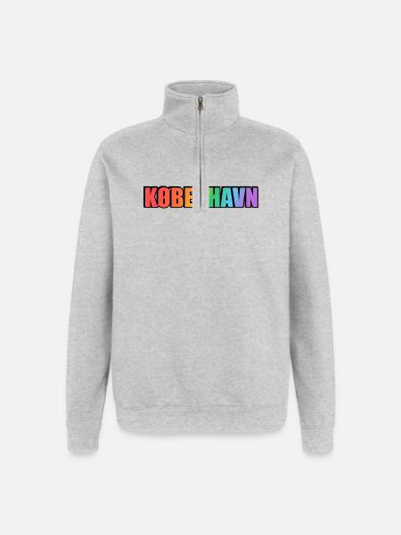 Kbenhavn LGBT Rainbow Copenhagen - Quarter-Zip Sweatshirt - heather grey