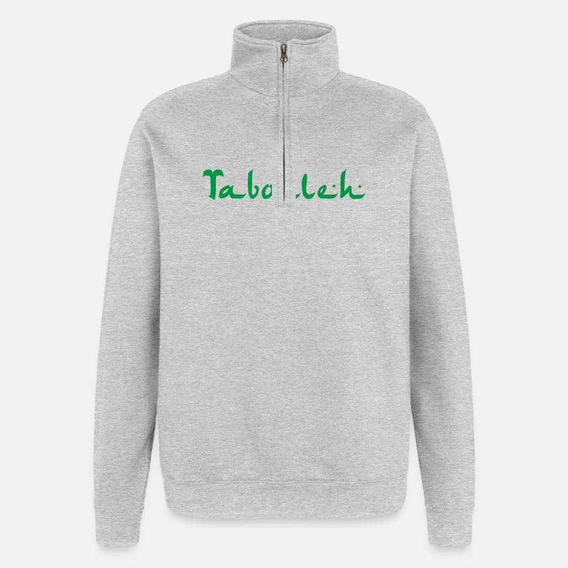 Taboulé Taboulé - Sweat à zip 1/4 - gris chiné