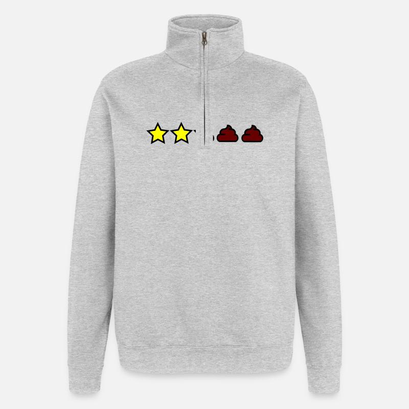 Note mixte - Sweat à zip 1/4 - gris chiné