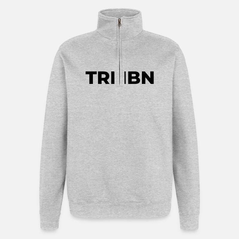 TRMBN - Quarter-Zip-Sweatshirt - Grau meliert