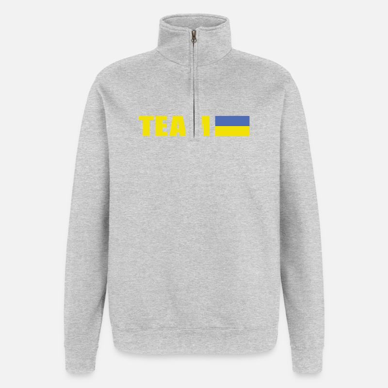 Support Team Ukraine - Quarter-Zip Sweatshirt - heather grey