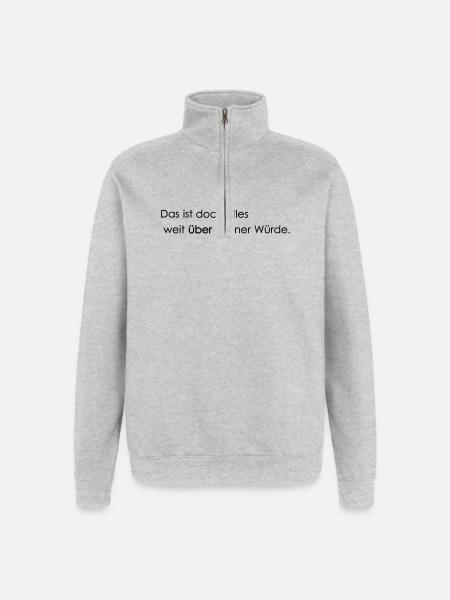 far beyond my dignity - Quarter-Zip Sweatshirt - heather grey