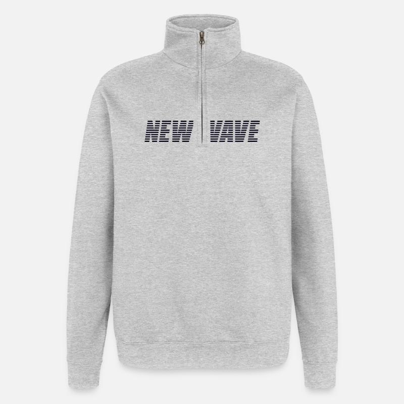 New Wave - Quarter-Zip-Sweatshirt - Grau meliert