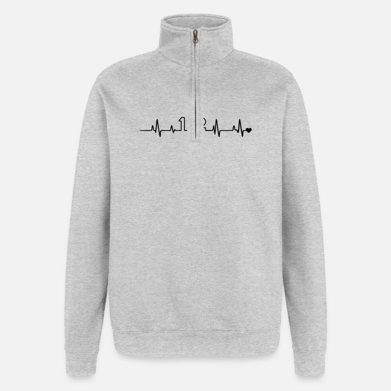 Fire Brigade 112 - Quarter-Zip Sweatshirt - heather grey