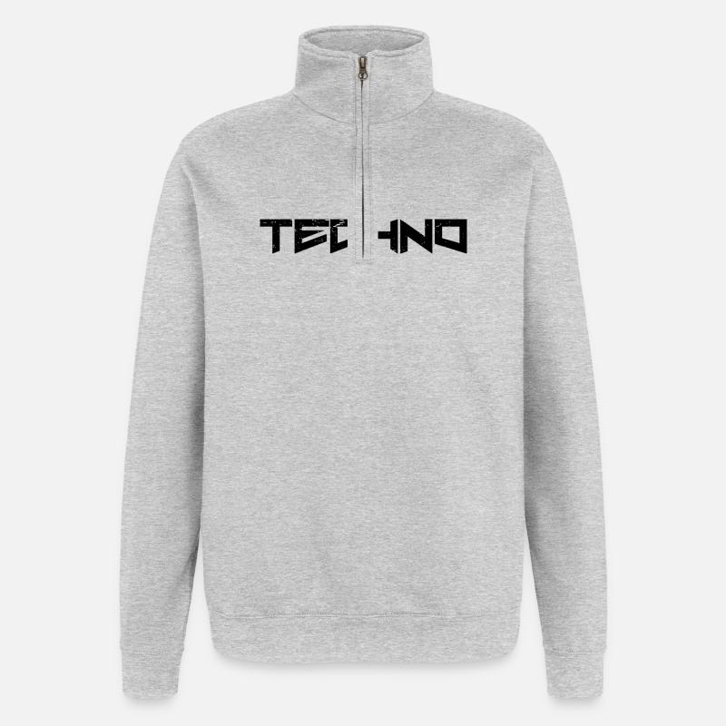 Techno - Quarter-Zip Sweatshirt - heather grey