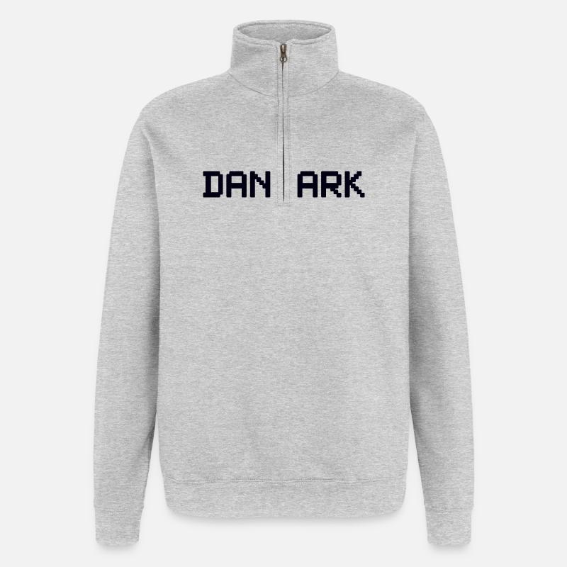 DANMARK Dänemark - Quarter-Zip-Sweatshirt - Grau meliert