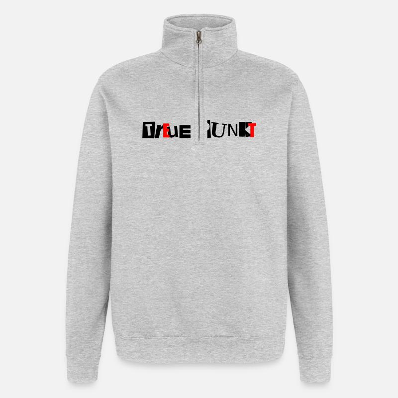 True Punk Treuepunkt - Quarter-Zip-Sweatshirt - Grau meliert