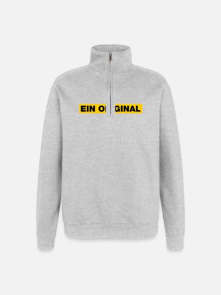 Ein Original - Quarter-Zip-Sweatshirt - Grau meliert