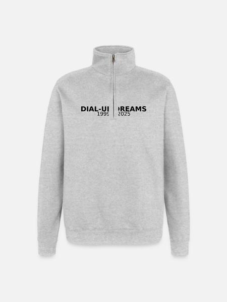 DIAL-UP DREAMS - Quarter-Zip Sweatshirt - heather grey
