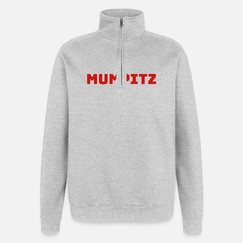 Tout ça n’importe quoi ! - Sweat à zip 1/4 - gris chiné