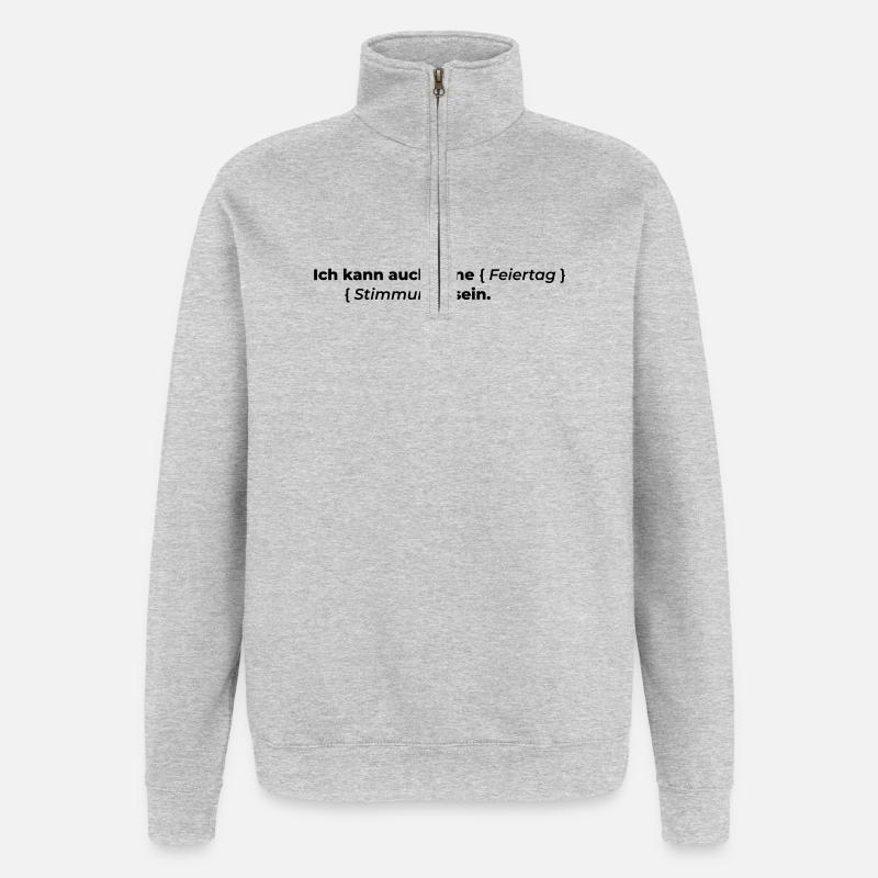 même sans - Sweat à zip 1/4 - gris chiné