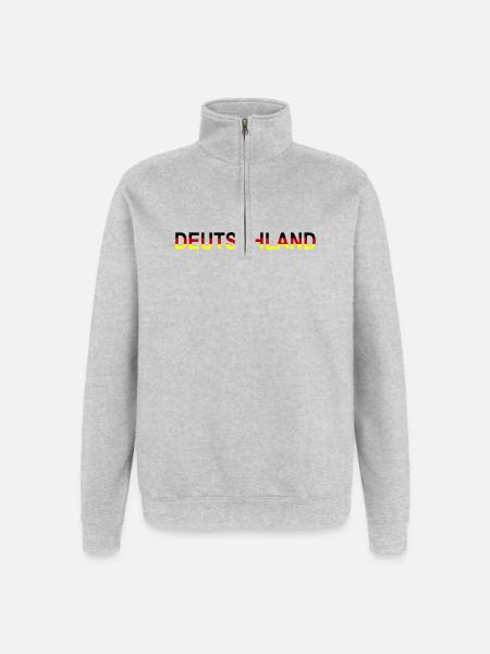 Germany Design - Quarter-Zip Sweatshirt - heather grey