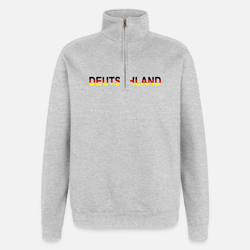 Germany Design - Quarter-Zip Sweatshirt - heather grey